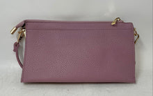 Load image into Gallery viewer, GSK Womens Pink Pebbled Leather Adjustable Strap Zip Top Lined Crossbody Bag