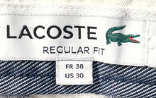 Load image into Gallery viewer, Lacoste Mens White Regular Fit Slash Pockets Chino Shorts Size 30