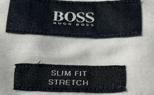 Load image into Gallery viewer, Hugo Boss Mens White Long Sleeve Collared Slim Fit Stretch Dress Shirt Size 16