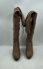 Load image into Gallery viewer, Wild Diva Womens Brown Round Toe Block Heel Over The Knee Boots Size 9