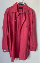 Load image into Gallery viewer, Nautica Mens Coral Cotton Long Sleeve Collared Dress Shirt Size 16 1/2