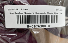 Load image into Gallery viewer, Ann Taylor Womens Burgundy Open Toe Slip-On Block Slingback Heels Size 7.5M