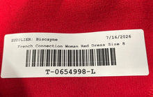 Load image into Gallery viewer, French Connection Womens Red Short Flutter Sleeve Surplice Neck Mini Dress Sz 8