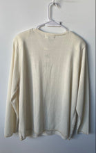 Load image into Gallery viewer, Alfred Dunner Womens Ivory Knitted Sequin Long Sleeve Pullover Sweater Size 2X