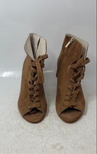 Load image into Gallery viewer, Kenneth Cole Womens Beige Suede Peep Toe Block Heel Ankle Booties Size 7M