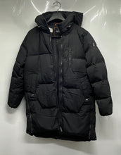 Load image into Gallery viewer, Orolay Mens Black Pockets Long Sleeve Hooded Full-Zip Puffer Coat Size Large