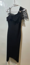 Load image into Gallery viewer, French Curve Womens Black Asymmetric One Shoulder Pullover Sheath Dress Size M