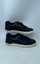 Load image into Gallery viewer, Bruno Marc Mens Black Leather Lace-Up Low Top Round Toe Sneaker Shoes Size 11