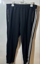 Load image into Gallery viewer, Bugatchi Uomo Mens Black Elastic Waist Zipper Pockets Track Pants Size Large
