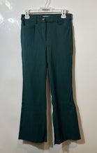Load image into Gallery viewer, Loft Womens Green Flat Front Pockets Flared Leg Chino Pants Size 2