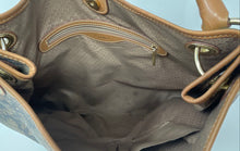 Load image into Gallery viewer, Authentic Tous Womens Brown Kaos Leather Trim Shoulder Handbag Stained Damaged