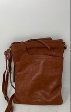 Load image into Gallery viewer, Margot Womens Brown Leather Inner Pockets Adjustable Strap Crossbody Bag