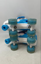 Load image into Gallery viewer, Sulifeel Girls White Blue Glitter Adjustable Roller Skates Size 10C-13C