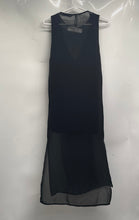 Load image into Gallery viewer, Zara Womens Black Sleeveless Round Neck Side Slit A-Line Dress Size XS