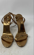 Load image into Gallery viewer, Steve Madden Womens Foxx Gold Stiletto Heel Ankle Strap Sandals Size 9.5M