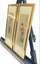 Load image into Gallery viewer, Set Of 2 Pcs Chinese Wall Hanging Home Decor Framed Asian Figure Art Painting