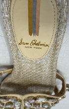 Load image into Gallery viewer, Sam Edelman Womens Bay Brown Gold With Silver Stone Design Slide Sandals Size 6M