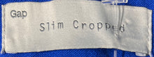 Load image into Gallery viewer, Gap Womens Blue Stretch Flat Front Straight Leg Slim Fit Cropped Pants Size 6