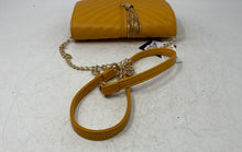 Load image into Gallery viewer, Olivia Miller Womens Yellow Quilted Chain Strap Flap Over Crossbody Bag With Tag