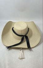 Load image into Gallery viewer, Tierra Caliente Viry Sandoval Womens Beige Straw Wide Brim Tassel Cowboy Hat
