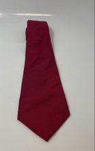 Load image into Gallery viewer, Pierre Cardin Mens Red Textured Silk Keeper Loop Adjustable Pointed Tie