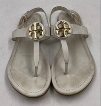 Load image into Gallery viewer, Authentic Tory Burch Womens Bryce White Slingback Sandals Size 8.5M Damaged