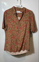Load image into Gallery viewer, Zara Mens Multicolor Printed Short Sleeve Button-Up Shirt Size Large