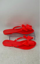 Load image into Gallery viewer, Melissa Womens Harmonic Bow II Orange Open Toe Slip-On Flip Flop Sandals Size 7