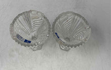 Load image into Gallery viewer, Set Of 2 Pcs Crystal Clear Industries Glass Pedestal Fluted Candlestick Holders