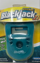 Load image into Gallery viewer, Radica Pocket BlackJack 21 Model 17009 Blue Handheld Game Age 8+ Not Tested