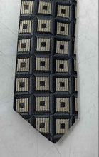 Load image into Gallery viewer, Mondo Seta Mens Blue Gray Geometric Print 100% Silk Adjustable Designer Necktie