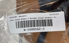 Load image into Gallery viewer, Kate Spade New York Womens Black Wooden Flower Flat Thong Sandals Size 8.5 B