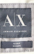Load image into Gallery viewer, Armani Exchange Mens White Cotton Regular Fit Collared Button-Up Shirt Size L