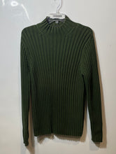 Load image into Gallery viewer, Express Womens Green Long Sleeve Mock Neck Ribbed Pullover Sweater Size Medium