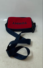 Load image into Gallery viewer, Tommy Hilfiger Womens Blue Red Zipper Adjustable Strap Crossbody Handbag