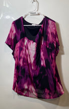 Load image into Gallery viewer, Calvin Klein Womens Multicolor Tie-Dye Short Sleeve Blouse Top Size 3X