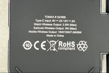 Load image into Gallery viewer, 3-IN-1 Foldable Wireless Black Magnetic Portable Compact Charger Qi