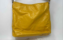 Load image into Gallery viewer, Michael Kors Womens Dark Yellow Patent Leather Inner Pockets Shoulder Handbag