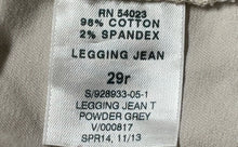 Load image into Gallery viewer, Gap Womens Powder Gray Denim Light Wash Pockets Casual Legging Jeans Size 29R