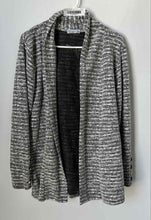 Load image into Gallery viewer, 89th + Madison Womens White Black Long Sleeve Cardigan Sweater Size Large