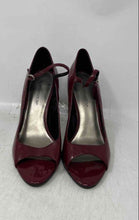 Load image into Gallery viewer, Worthington Womens Wine Leather Buckle Stiletto Pump Heels Size 7 1/2M