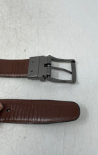 Load image into Gallery viewer, Perry Ellis Mens Black Faux Leather Adjustable Dress Belt Size 36/90