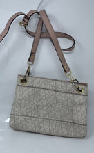 Load image into Gallery viewer, Calvin Klein Womens Beige Nude Signature Print Detachable Strap Crossbody Bag