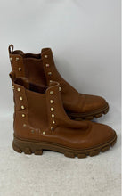 Load image into Gallery viewer, Michael Kors Womens Ridley Brown Leather Studded Pull-On Chelsea Boots Size 7M