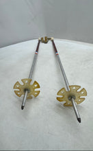 Load image into Gallery viewer, Set Of 2 Pcs Vintage Kerma Red Downhill Ski Poles With Leather Wrist Straps