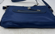 Load image into Gallery viewer, Giani Bernini Womens Blue Inner Pocket Adjustable Strap East West Crossbody Bag