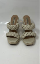Load image into Gallery viewer, Steve Madden Womens Beige Braided Strap Wedge Heel Espadrille Sandals Size 6
