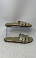 Load image into Gallery viewer, Cole Haan Womens Flynn Slotted W32123 Gold Leather Slip-On Slide Sandals Size 8B