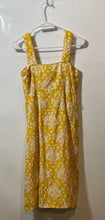 Load image into Gallery viewer, Ann Taylor Womens White Yellow Floral Sleeveless Button Front Shift Dress Size 2