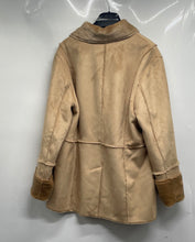 Load image into Gallery viewer, Alfani Womens Beige Long Sleeve Collared Fur Lined Button Front Jacket Size XL
